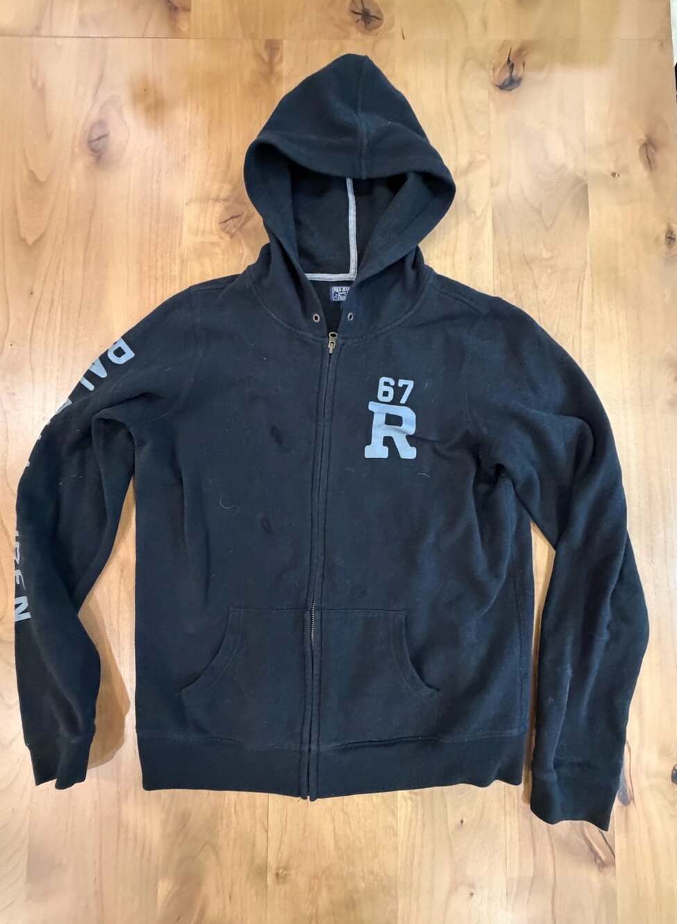 Polo Jeans Company Ralph Lauren Black 67 R Full Zip Hoodie Size L
